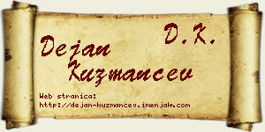 Dejan Kuzmančev vizit kartica